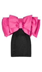 SEXY TRÄGERLOSES MINIKLEID MIT SCHLEIFE
